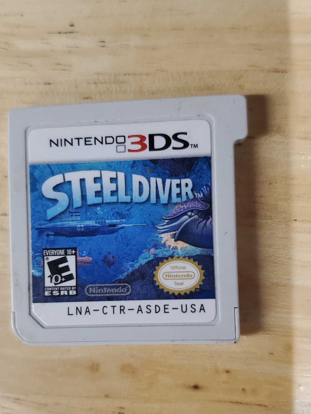 Nintendo 3DS Steel Diver Game Cartridge - White & Blue Label
